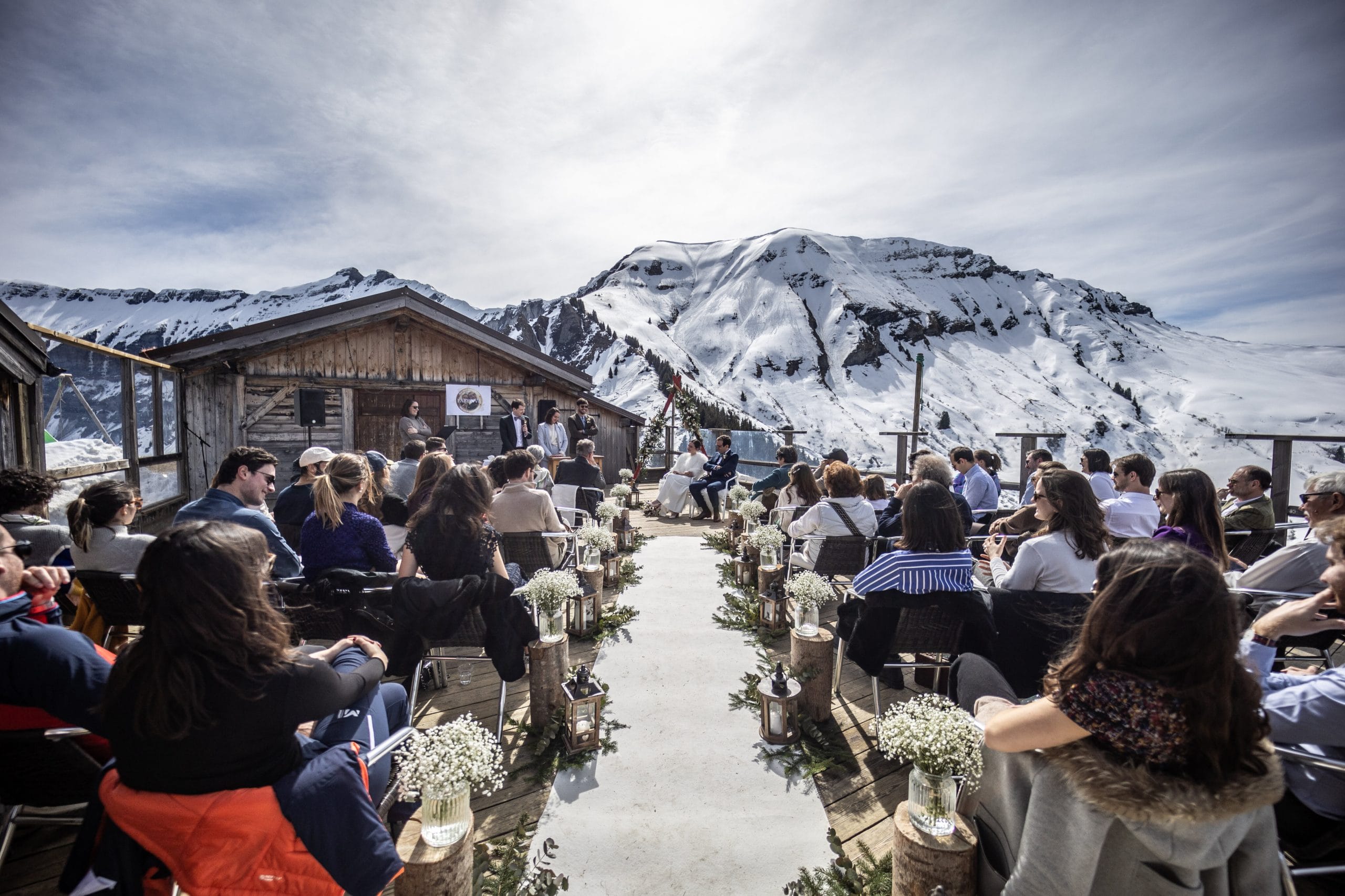 Cérémonie laïque en altitude à Megève